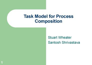 Task Model for Process Composition