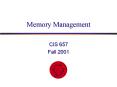 Memory Management PowerPoint PPT Presentation