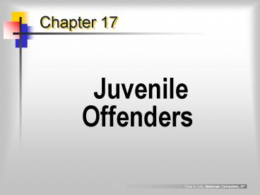 Juvenile Offenders