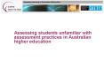 Assessing students unfamiliar with assessment practices in Australian higher education PowerPoint PPT Presentation