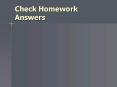 Check Homework Answers PowerPoint PPT Presentation