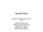 CSCI283 Fall 2005 Lecture III Part 1