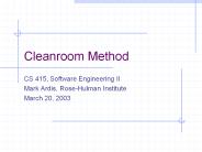 Cleanroom Method