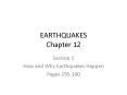 EARTHQUAKES Chapter 12 PowerPoint PPT Presentation