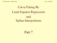 Engineering Computation  Curve Fitting 1