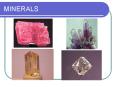MINERALS PowerPoint PPT Presentation