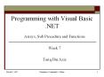 Programming with Visual Basic .NET PowerPoint PPT Presentation