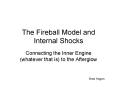 The Fireball Model and Internal Shocks PowerPoint PPT Presentation