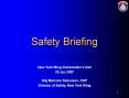 Safety Briefing PowerPoint PPT Presentation