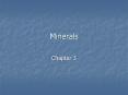 Minerals PowerPoint PPT Presentation
