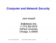 Computer and Network Security
