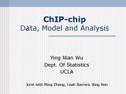 ChIPchip Data, Model and Analysis