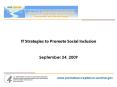 IT Strategies to Promote Social Inclusion PowerPoint PPT Presentation