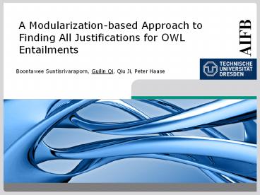 Boontawee Suntisrivaraporn, Guilin Qi, Qiu Ji, Peter Haase