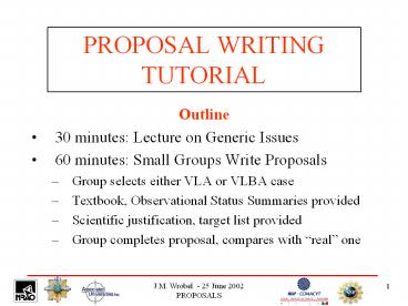 PROPOSAL WRITING TUTORIAL