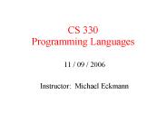 CS 330 Programming Languages