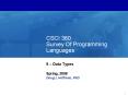 CSCI 360 Survey Of Programming Languages PowerPoint PPT Presentation