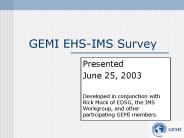 GEMI EHSIMS Survey