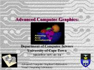 Advanced Computer Graphics: