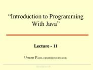 Introduction to Programming With Java