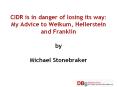 CIDR is in danger of losing its way: My Advice to Weikum, Hellerstein and Franklin by Michael Stonebraker PowerPoint PPT Presentation