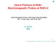 Direct Photons at RHIC PowerPoint PPT Presentation