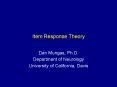 Item Response Theory PowerPoint PPT Presentation