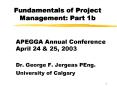 Fundamentals of Project Management: Part 1b PowerPoint PPT Presentation