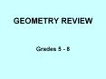 GEOMETRY REVIEW PowerPoint PPT Presentation