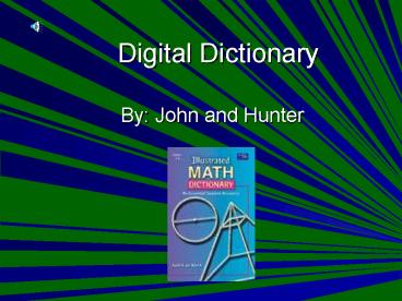 PPT – Digital Dictionary PowerPoint presentation | free to view - id ...