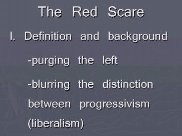 The Red Scare