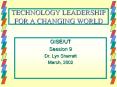 TECHNOLOGY LEADERSHIP FOR A CHANGING WORLD PowerPoint PPT Presentation