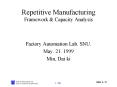 Repetitive Manufacturing Framework PowerPoint PPT Presentation