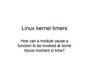Linux kernel timers