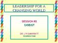 LEADERSHIP FOR A CHANGING WORLD PowerPoint PPT Presentation
