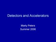 Detectors and Accelerators