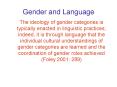 Gender and Language PowerPoint PPT Presentation