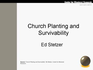 Church Planting and Survivability