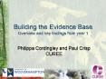 Building the Evidence Base Overview and key findings from year 1 PowerPoint PPT Presentation