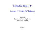 Computing Science 1P