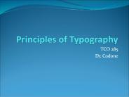 Principles of Typography