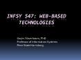 INFSY 547: WEBBased Technologies PowerPoint PPT Presentation