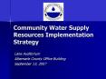 Community Water Supply Resources Implementation Strategy PowerPoint PPT Presentation
