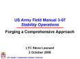 US Army Field Manual 307 Stability Operations PowerPoint PPT Presentation