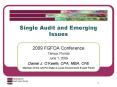 Single Audit and Emerging Issues PowerPoint PPT Presentation