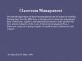 Classroom Management PowerPoint PPT Presentation