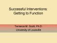 Successful Interventions: Getting to Function PowerPoint PPT Presentation