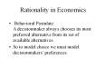Rationality in Economics PowerPoint PPT Presentation