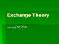 Exchange Theory PowerPoint PPT Presentation