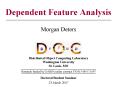 Dependent Feature Analysis PowerPoint PPT Presentation